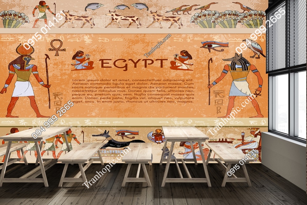 Tranh dán tường họa tiết Ai Cập cổ đại 520865120