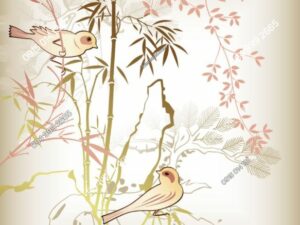 Tranh Bamboo Leaf and Birds 56325193