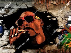 Tranh dán tường quán bi-a Snoop Dogg 61109