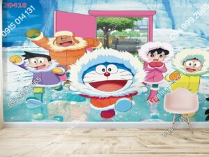 Tranh dán tường Doraemon và những người bạn 30418
