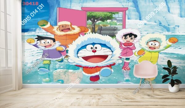 Tranh dán tường Doraemon và những người bạn 30418