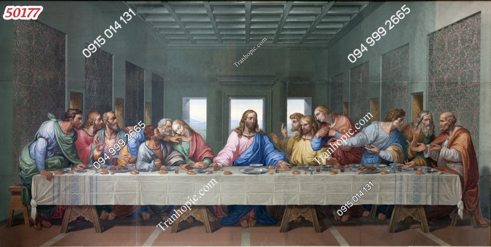 Tranh dán tường bữa tiệc của Chúa Giê Su ghép 50177