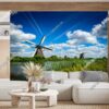 Tranh cối xay gió ở Kinderdijk Hà Lan dán phòng khách 1684538077