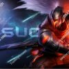Tranh dán tường 3D Yasuo Liên Minh Huyền Thoại