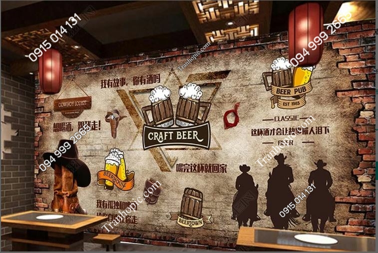 Khám phá tranh tường quán bia đầy sáng tạo và ấn tượng. Với mỗi mẫu thiết kế độc đáo, bạn sẽ hòa mình vào không gian giải trí đầy lôi cuốn và thưởng thức những ly bia tuyệt vời.