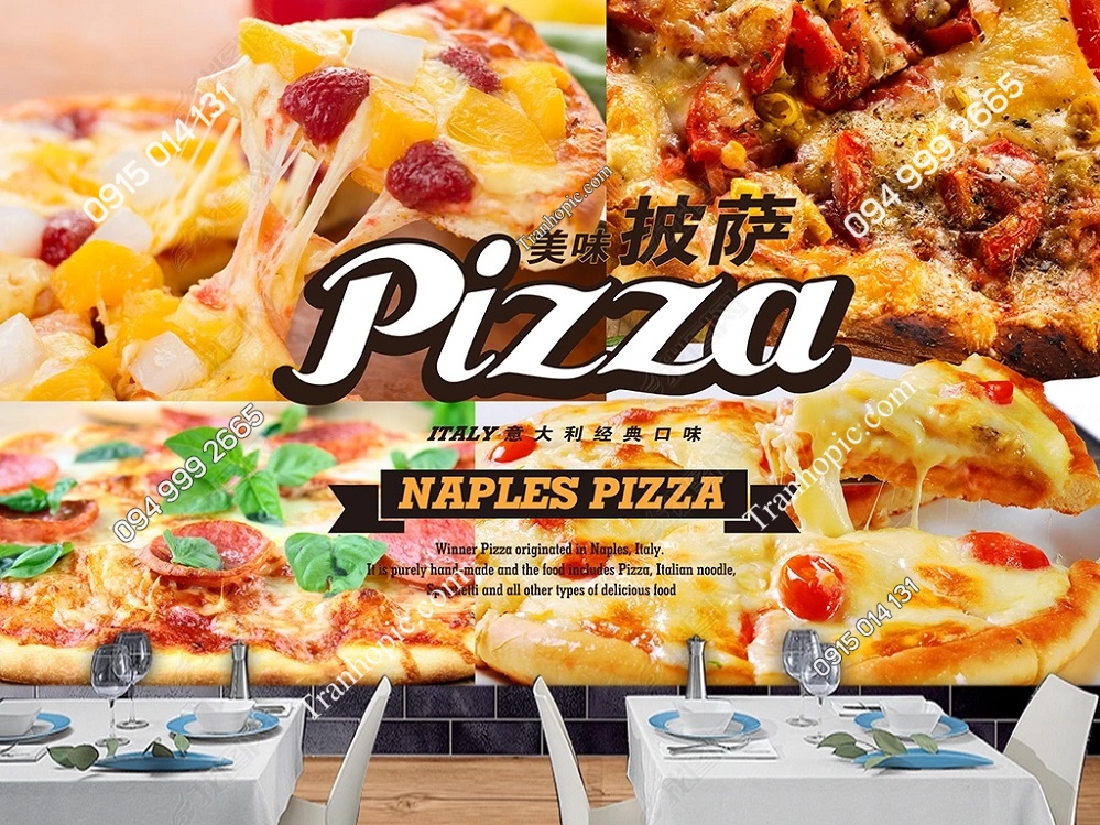 Tranh Naples Pizza dán tường OPic_17604599