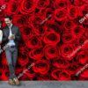 Tranh dán tường background hoa hồng đỏ lãng mạn 1145359871