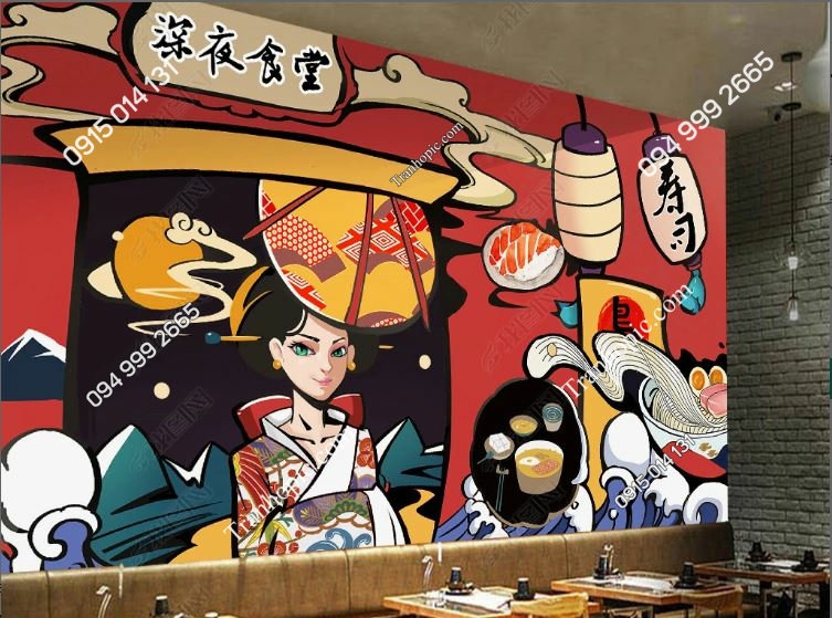 Tranh dán tường nhà hàng Nhật Bản đẹp_17388696