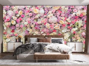 Tranh tường hoa hồng phòng ngủ, backdrop chụp hình 240247738