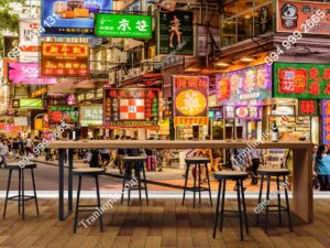 Tranh dán tường Đường Tsim Sha Tsui là một địa điểm mua sắm rất nổi tiếng ở Hồng Kông 388854208