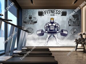 Tranh dán tường hình nền phòng tập GYM Fitness Club 2987821036