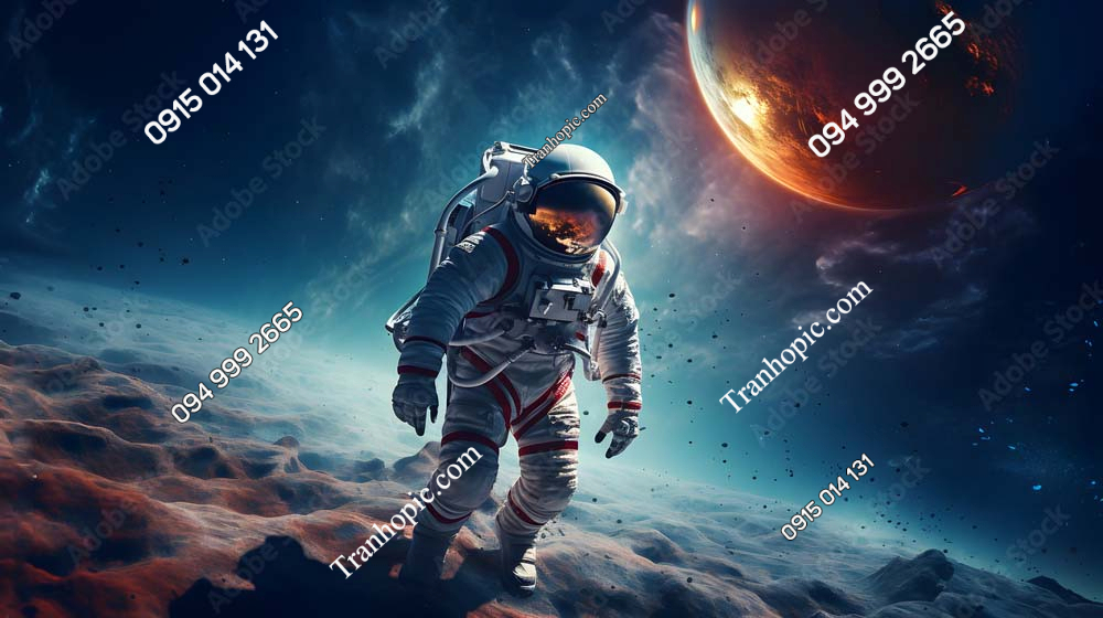 Tranh dán tường phi hành gia AB618578742