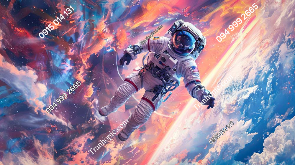 Tranh dán tường phi hành gia AB811056761