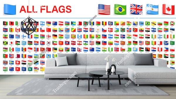 Tranh dán tường quốc kỳ của tất cả các nước trên thế giới 2677473951