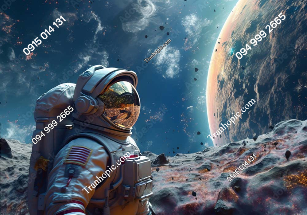 Tranh phi hành gia AB602078993