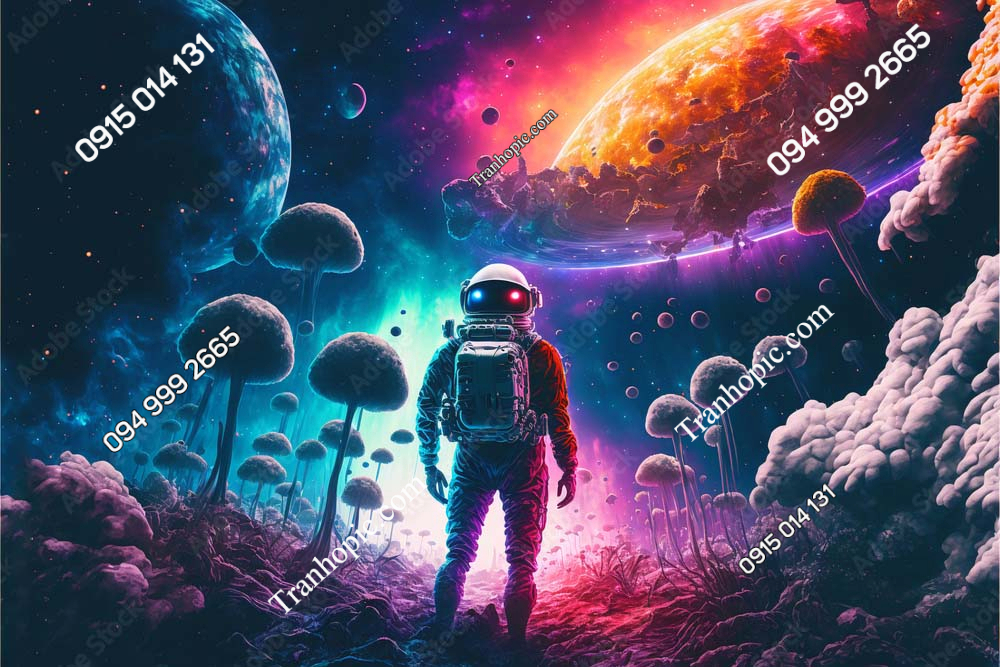 Tranh tường 3D phi hàng gia thiết kế mới AI AB567127722