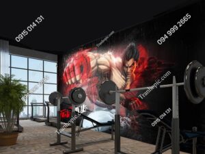 Tranh dán tường gym kiểu Street Fighter 28365023