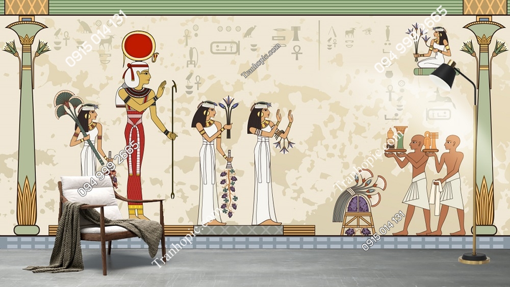 Tranh dán tường họa tiết Ai Cập cổ đại 1022255954