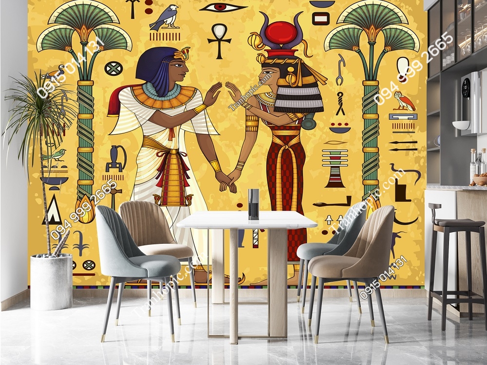 Tranh dán tường họa tiết Ai Cập cổ đại 1580145785