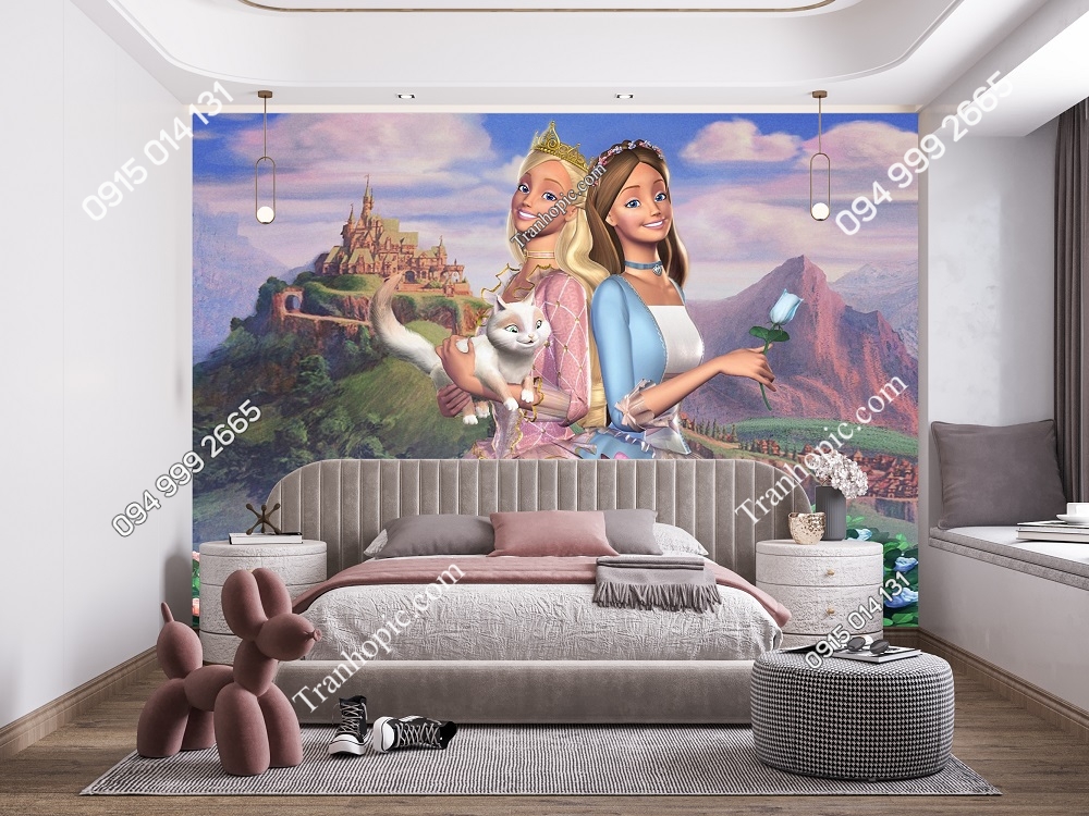 Tranh Công chúa Barbie và nàng Lọ Lem xinh đẹp 590852