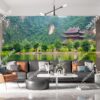 Tranh dán tường 3D phòng khách phong cảnh Tràng An Ninh Bình 1547085468