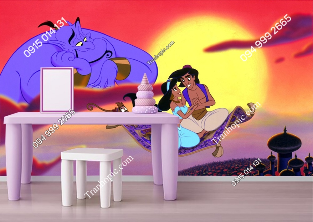 Tranh dán tường Aladdin và Jasmine 424272