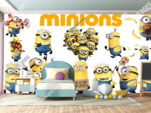 Tranh dán tường Minion dán phòng bé 811596