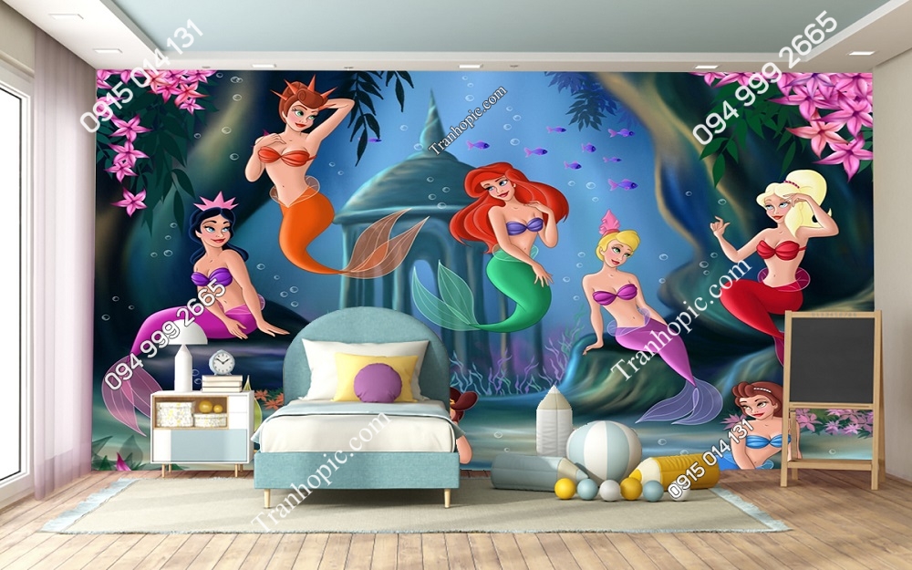 Tranh dán tường Nàng tiên cá Little Mermaid 272556