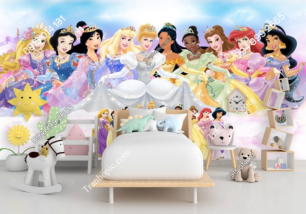 Tranh dán tường công chúa phim Disney 249562