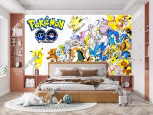 Tranh dán tường pokemon plus GO 571275421