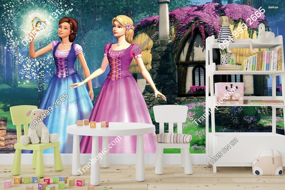 Tranh tường công chúa Barbie the Diamond Castle 526586