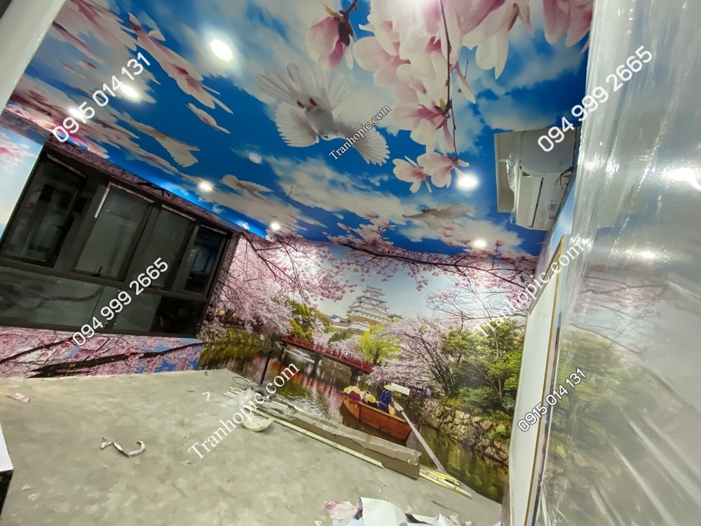 Tranh 3D Nhật Bản cho khách sạn