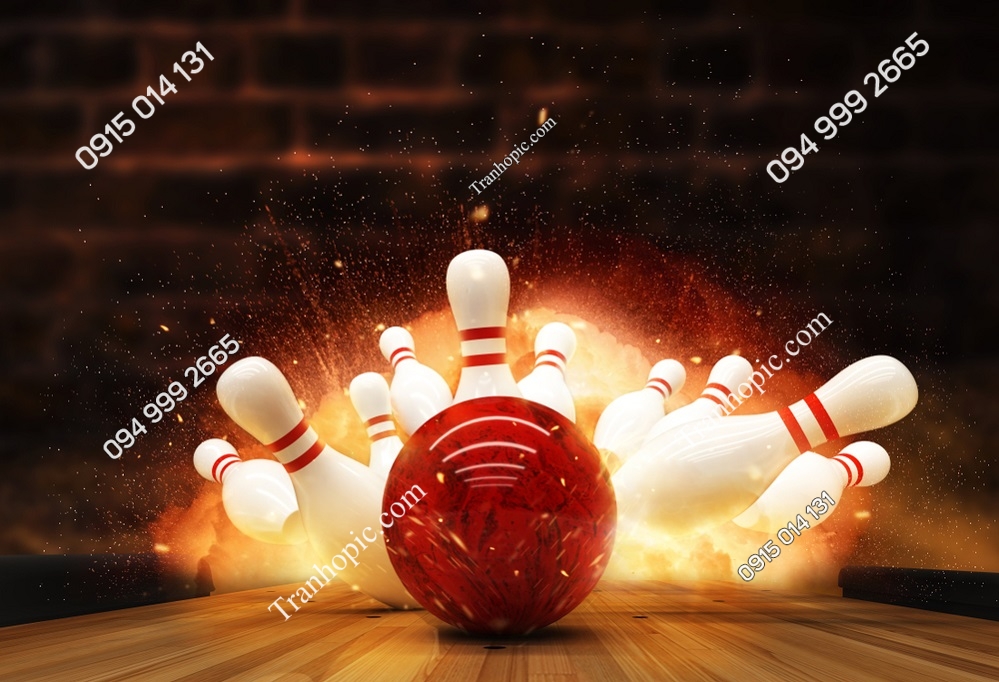 Tranh dán tường quả bóng câu lạc bộ bowling đẹp 1392829048