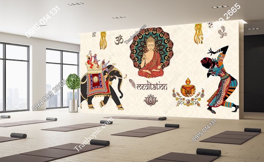 Vẽ Tranh Tường Phòng Tập Yoga Ấn Tượng30 Mẫu Đẹp 