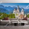 Tranh dán tường 5D phong cảnh Châu Âu lâu đài Neuschwanstein 614535682