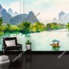 Tranh phong cảnh Quế Lâm sơn thủy đẹp dán tường 2005703046