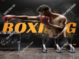 Tranh võ sĩ quyền anh Boxing dán tường phòng tập gym 2409259783