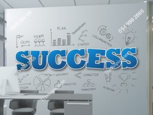 Tranh dán tường chữ thành công Success trang trí văn phòng 730781640