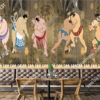 Tranh dán tường sumo Nhật bản trang trí quán ăn OP_25288164