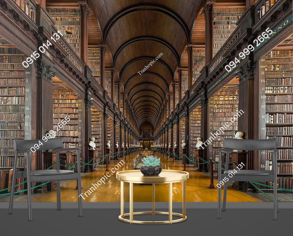 Tranh dán tường thư viện cổ tại Trinity College Dublin OP_25609484