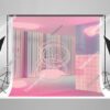 Tranh dán tường 3D phông nền livestream màu hồng LV-00194
