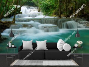 Tranh dán tường thác nước Huay Mae Khamin trong rừng Thái Lan 2672709942