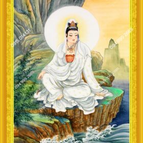 Tranh dán tường Quan Thế Âm Bồ Tát khổ dọc đẹp BT1