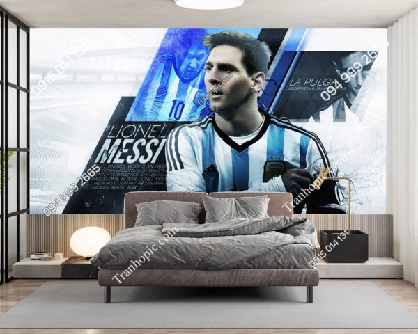 Tranh dán tường Lionel Messi màu áo Argentina AL_771161