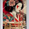Tranh cô gái Geisha Nhật bản khổ dọc dán tường trang trí quán ăn OP4289302023