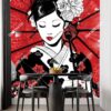 Tranh dán tường cô gái Geisha xinh đẹp Nhật bản khổ dọc OP3339302023