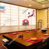 Tranh dán tường trang trí quán ăn Nhật bản nan gỗ hiện đại HT30210519150032284021