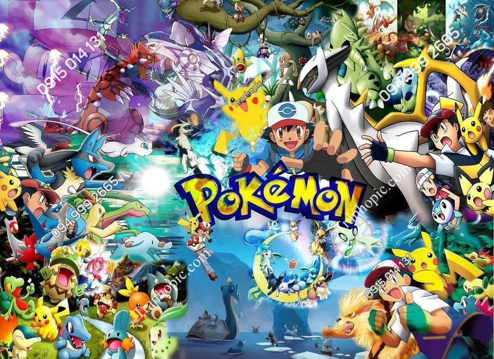 Bộ sư tập dán tường các pokemon 8EhI535