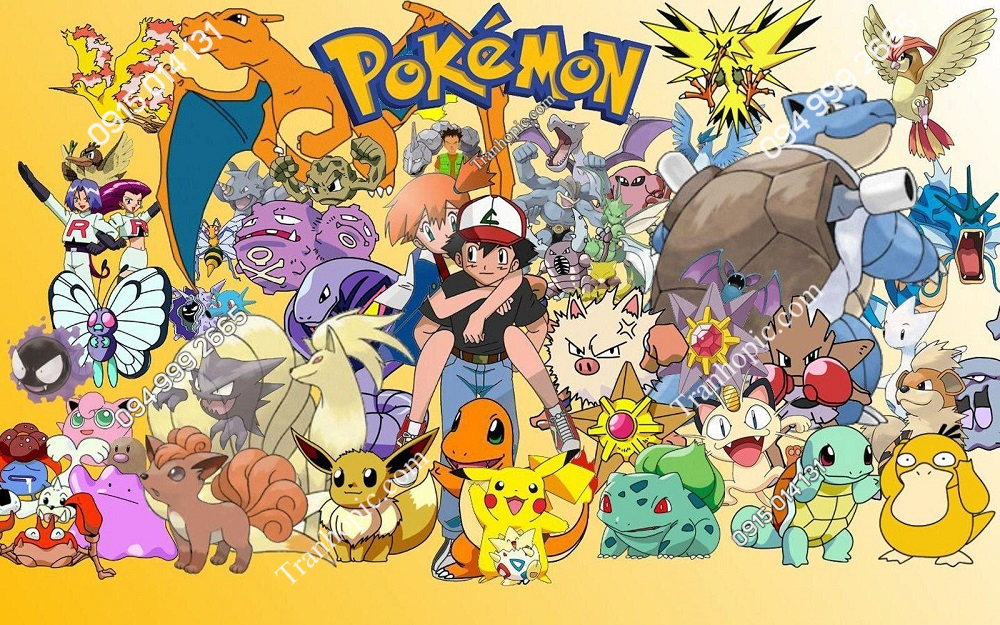 Tất cả các pokemon tranh dán tường XSbCZ4F