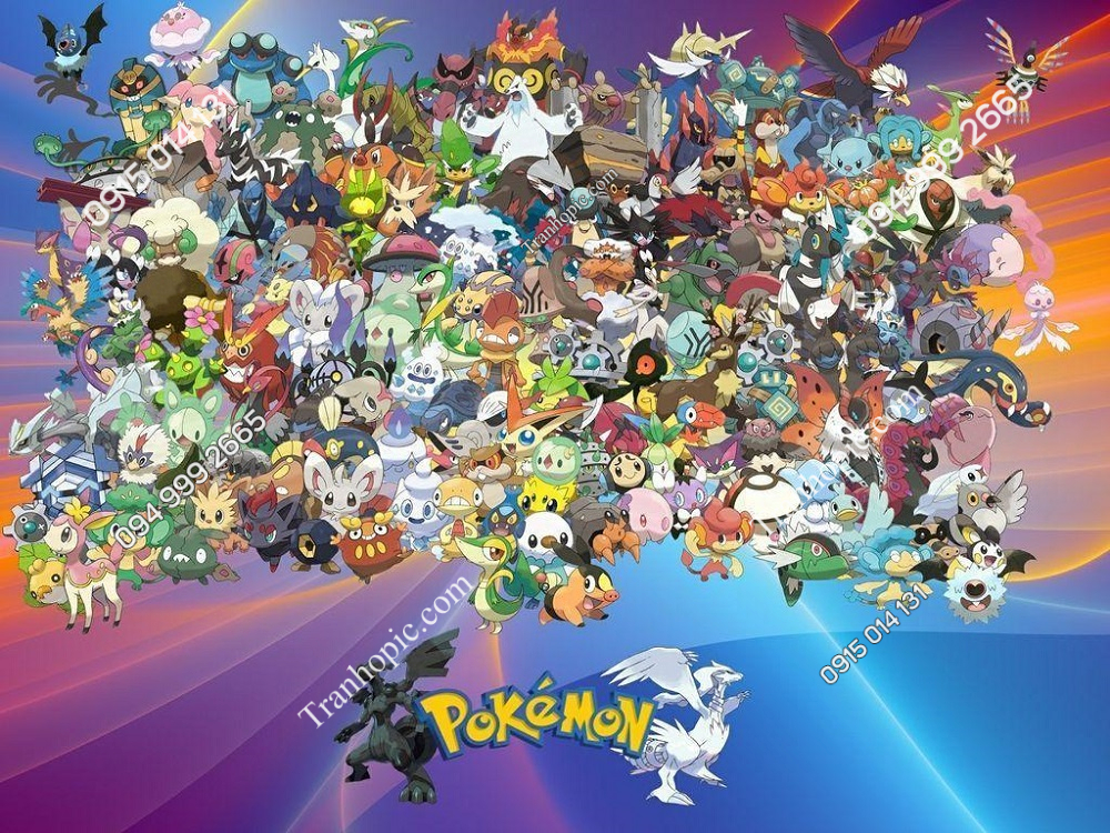 Tranh lụa dán tường các pokemon z2gPc6s